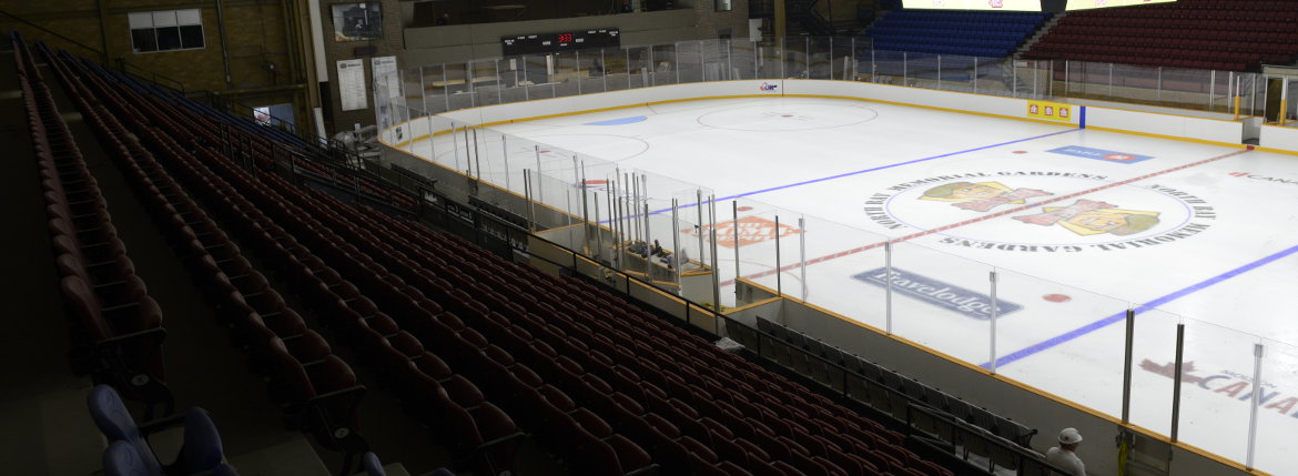 View of ice surface from the west end.