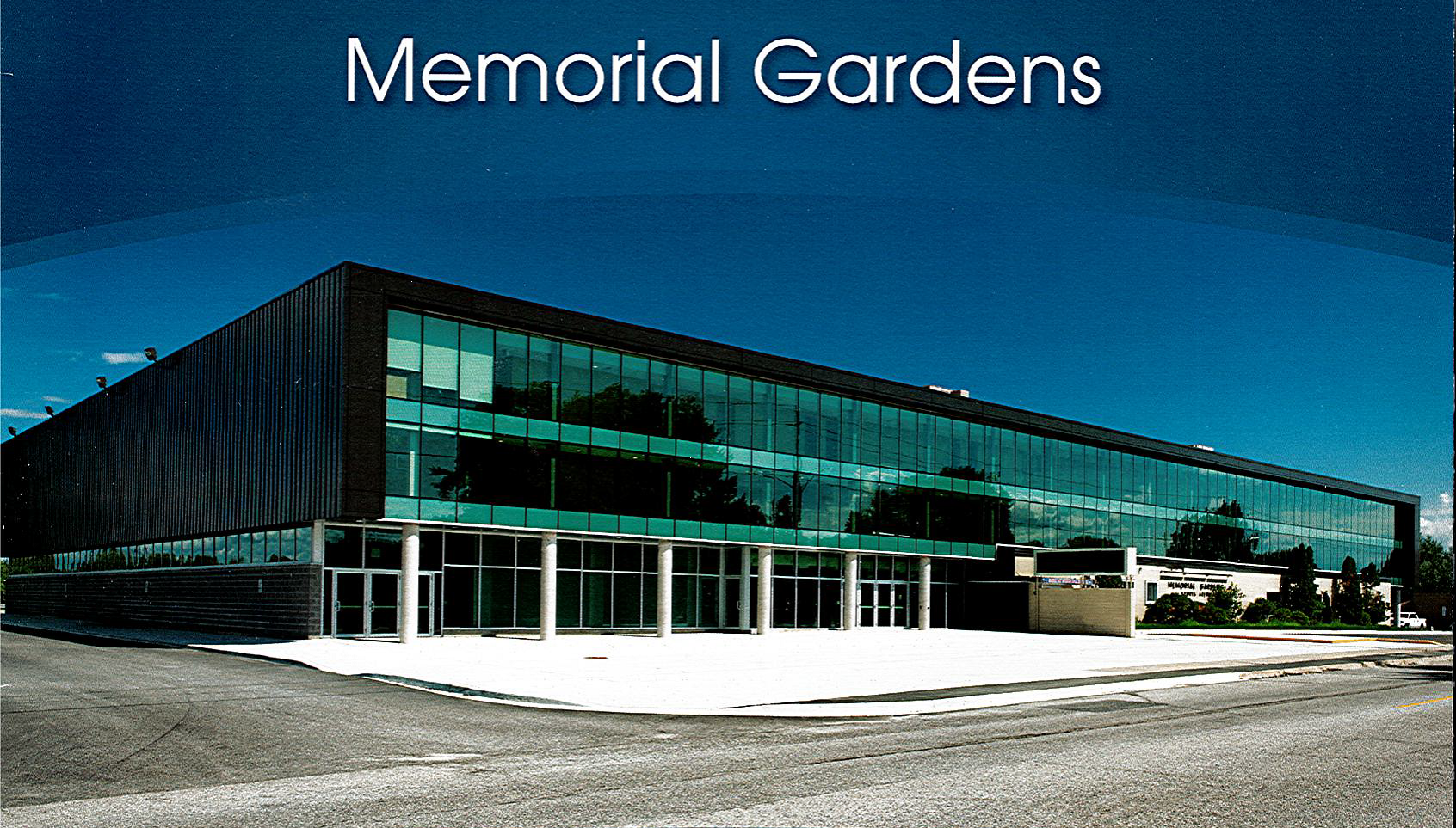 Photo of the outside of the Memorial Gardens Arena